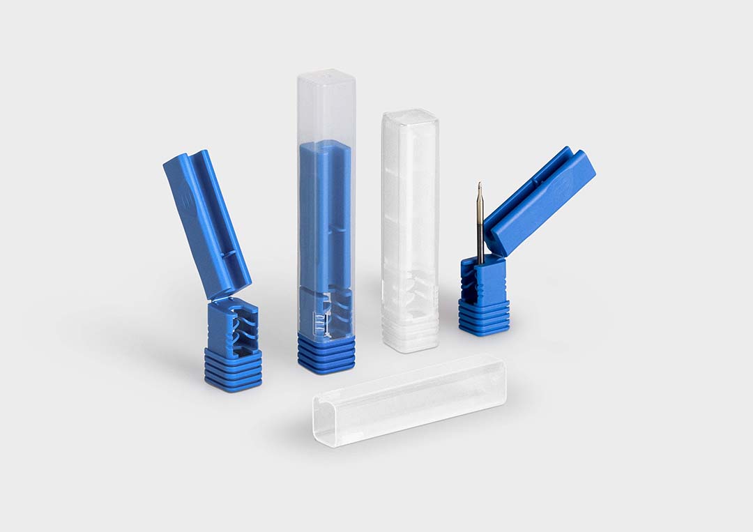 MicroBox MB 1: a high quality single packaging for micro tools, precision milling cutters and drills.